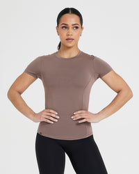 Mellow Soft Short Sleeve T-Shirt | Cool Brown