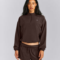 AirMove™ 1/2 Zip Jacket with Bonding | 70% Cocoa
