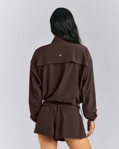 AirMove™ 1/2 Zip Jacket with Bonding | 70% Cocoa
