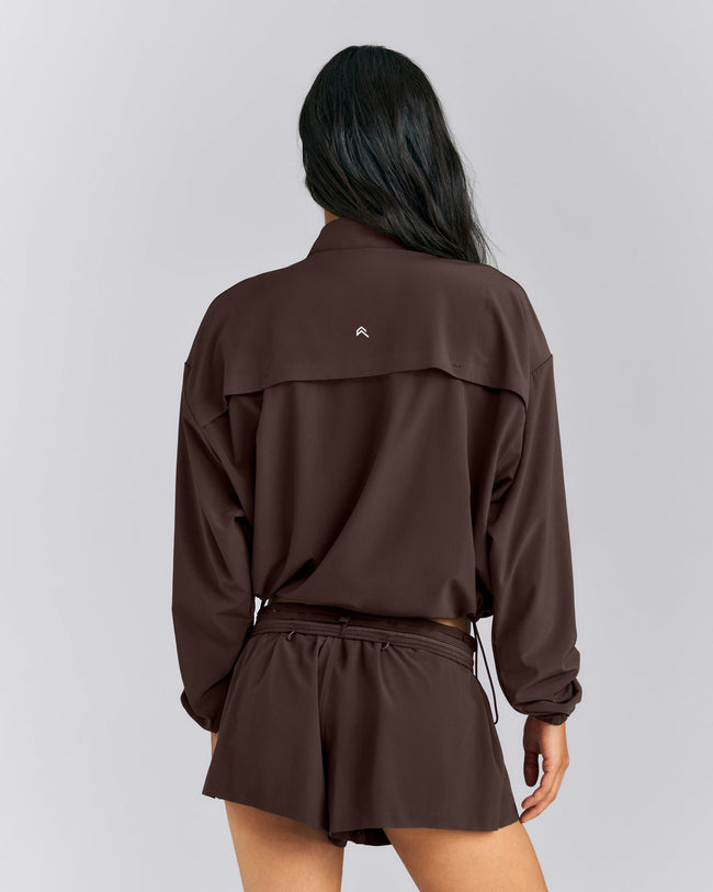 AirMove™ 1/2 Zip Jacket with Bonding | 70% Cocoa
