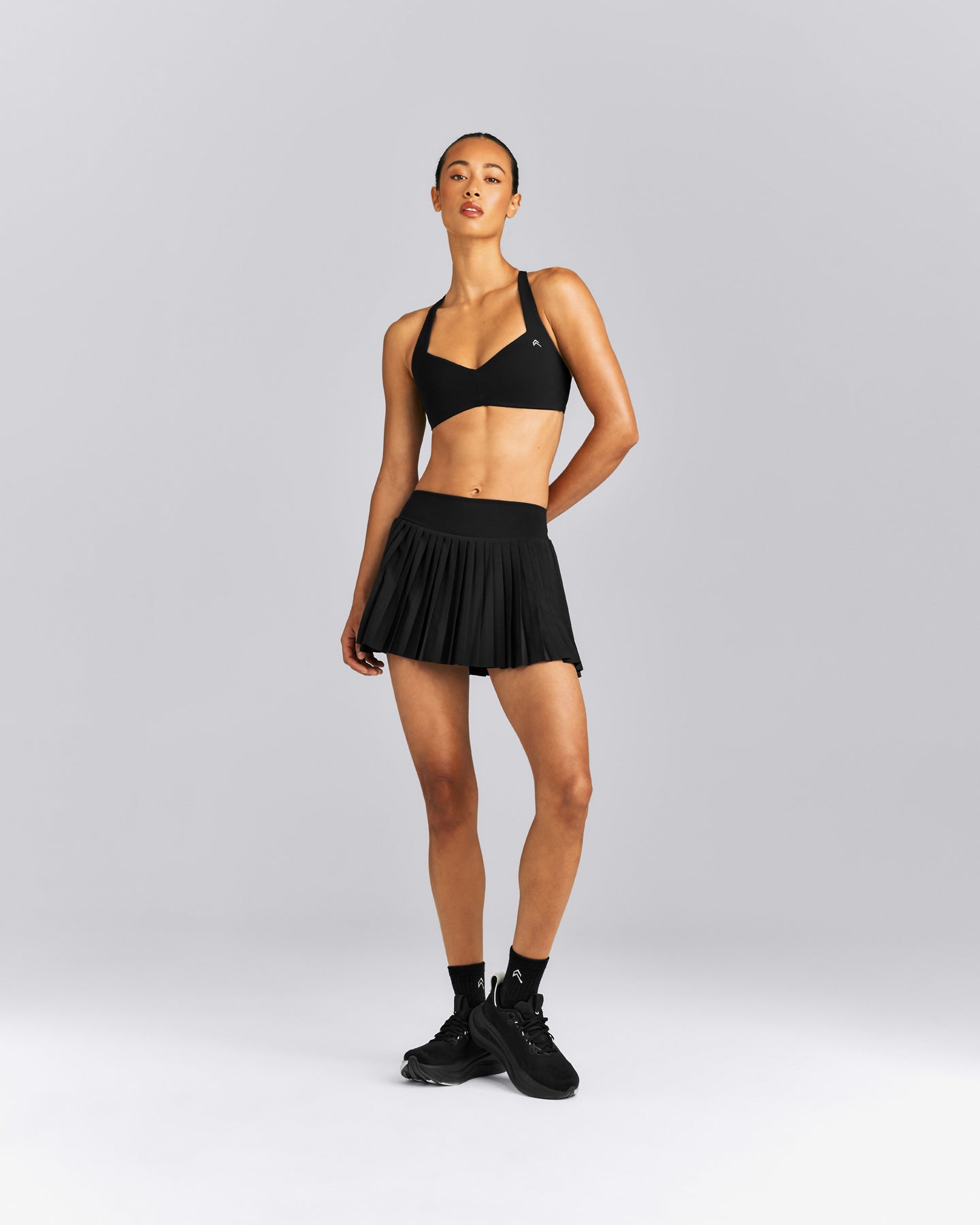 AirMove™ Pleated Skort with Pockets | Black