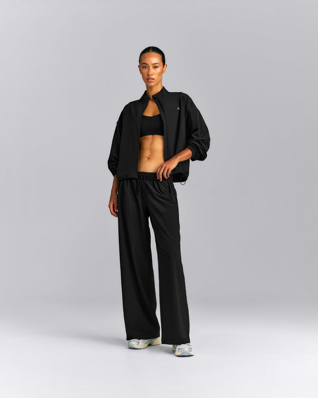 AirMove™ Straight Leg Drawcord Trousers | Black