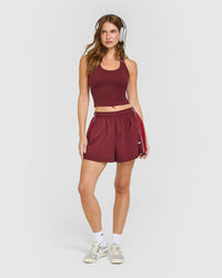 Cotton Fitted Mid Vest | Rosewood