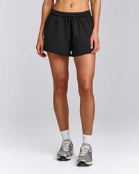 Cotton Vintage Lounge Shorts | Washed Black