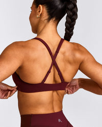 EasyLift™ Cross Back Sports Bra with Grey Logo | Rosewood