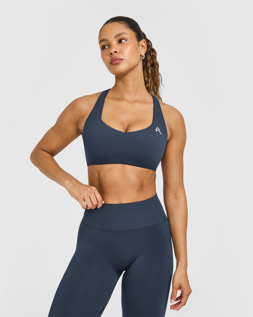 Oner Modal EasyLift™ Cross Back Sports Bra | True Blue