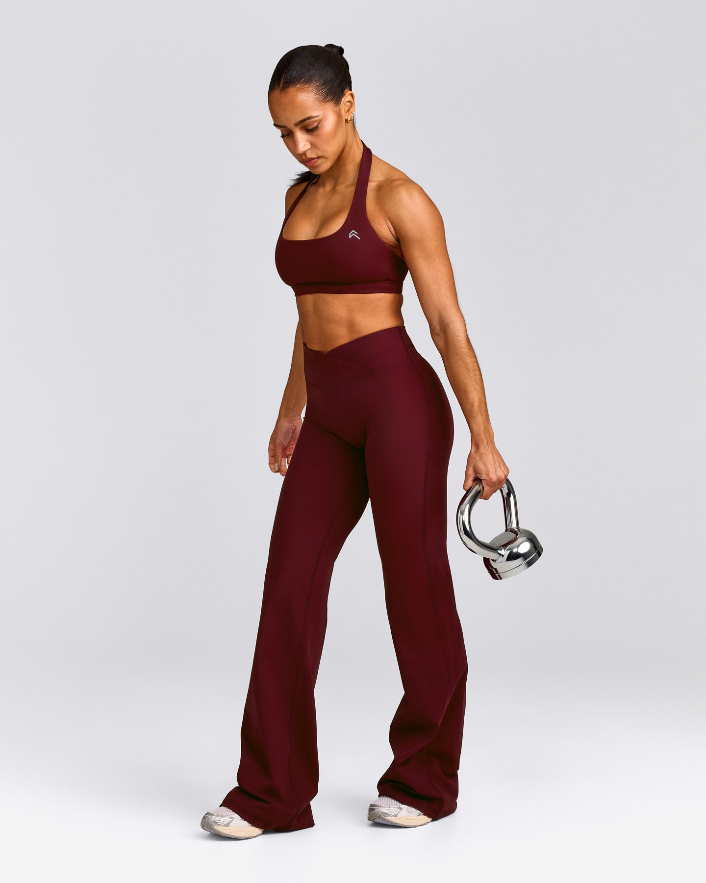 EasyLift™ Halter Bralette with Grey Logo | Rosewood