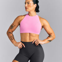 EasyLift™ High Neck Sports Bra | Power Pink