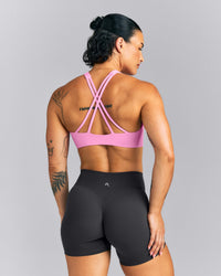 EasyLift™ High Neck Sports Bra | Power Pink