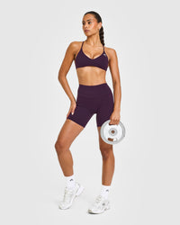 EasyLift™ Ultra Minimal Bralette with White Logo | Blackberry Purple