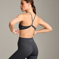 EasyLift™ Ultra Minimal Bralette with Grey Logo | Coal