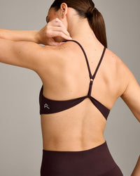 EasyLift™ Ultra Minimal Bralette with Grey Logo | Plum Brown