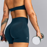 EffortlessLift™ Seamless Mid Rise Shorts | Oil Blue