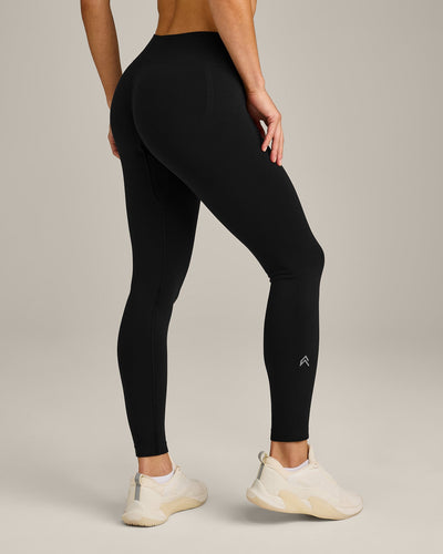 EffortlessLift™ Seamless Mid Rise Leggings New Branding | Black