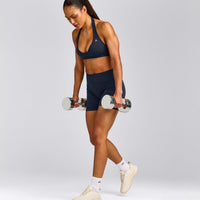 EffortlessLift™ Seamless Halter Neck Sports Bra New Branding | True Blue