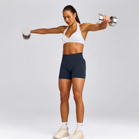 EffortlessLift™ Seamless Halter Neck Sports Bra New Branding | White