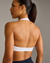 EffortlessLift™ Seamless Halter Neck Sports Bra New Branding | White