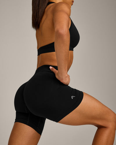 EffortlessLift™ Seamless Mid Rise Shorts New Branding | Black