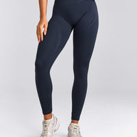 EnhanceLift™ Seamless Leggings with Grey Logo | True Blue
