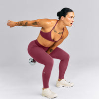 EnhanceLift™ Seamless Mid Rise Leggings New Branding | Burnt Maroon Red