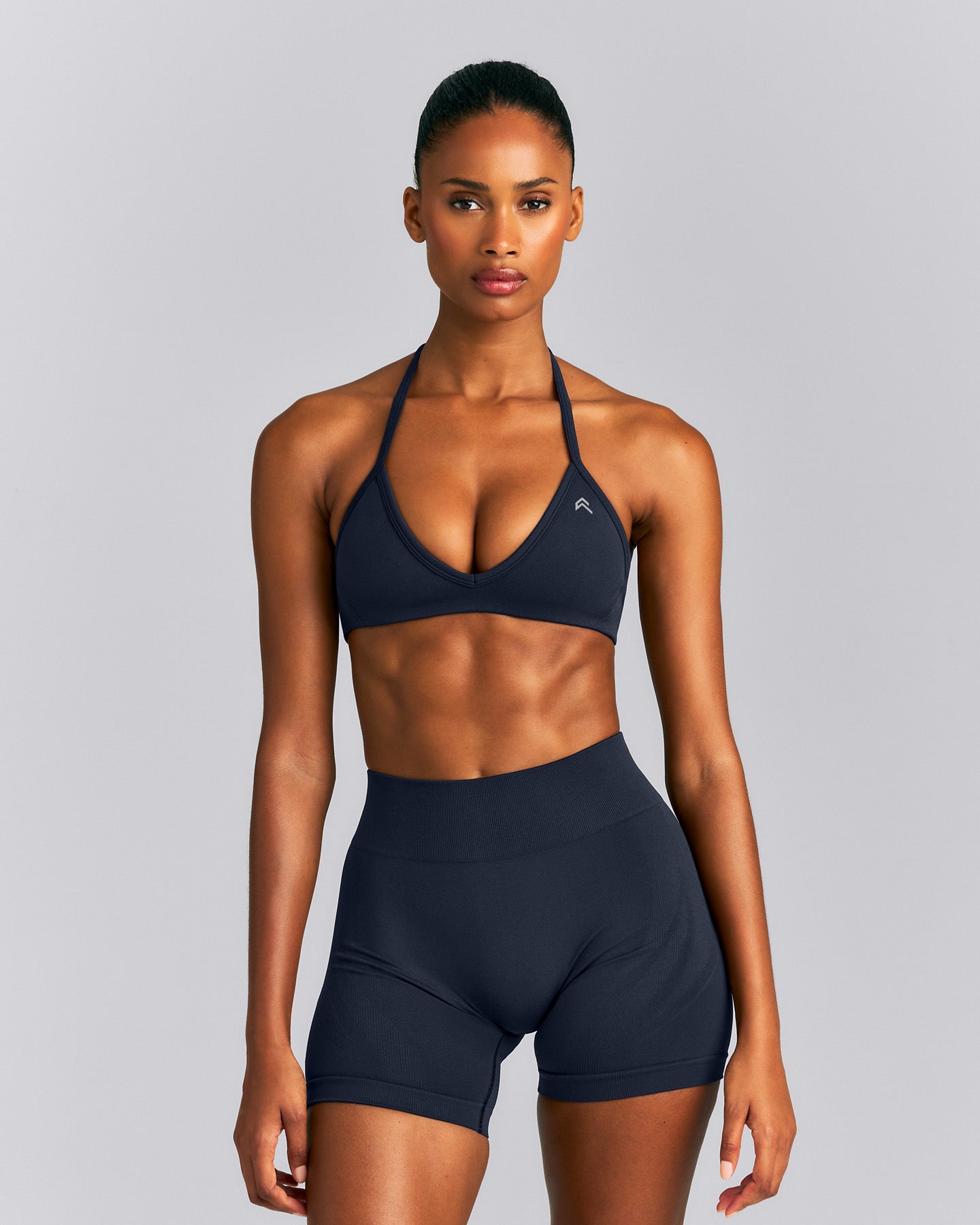 EnhanceLift™ Seamless Minimal Halter Neck Bralette | True Blue