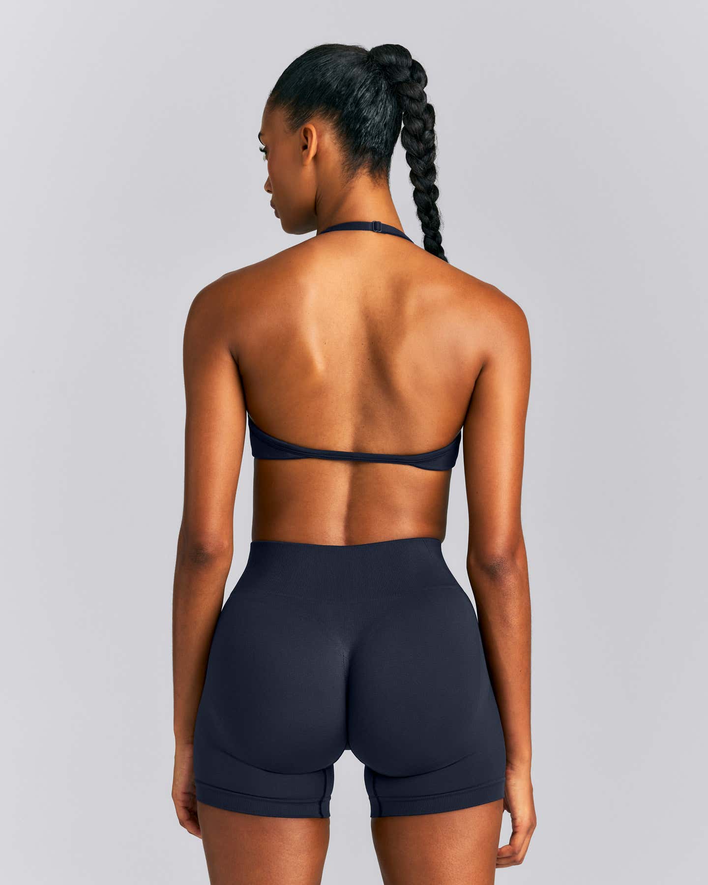 EnhanceLift™ Seamless Minimal Halter Neck Bralette | True Blue