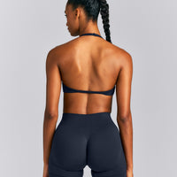 EnhanceLift™ Seamless Minimal Halter Neck Bralette | True Blue