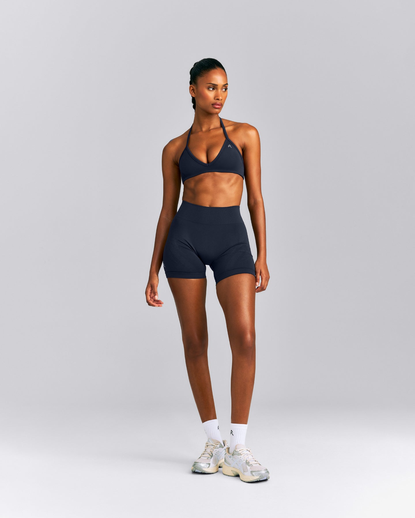 EnhanceLift™ Seamless Minimal Halter Neck Bralette | True Blue