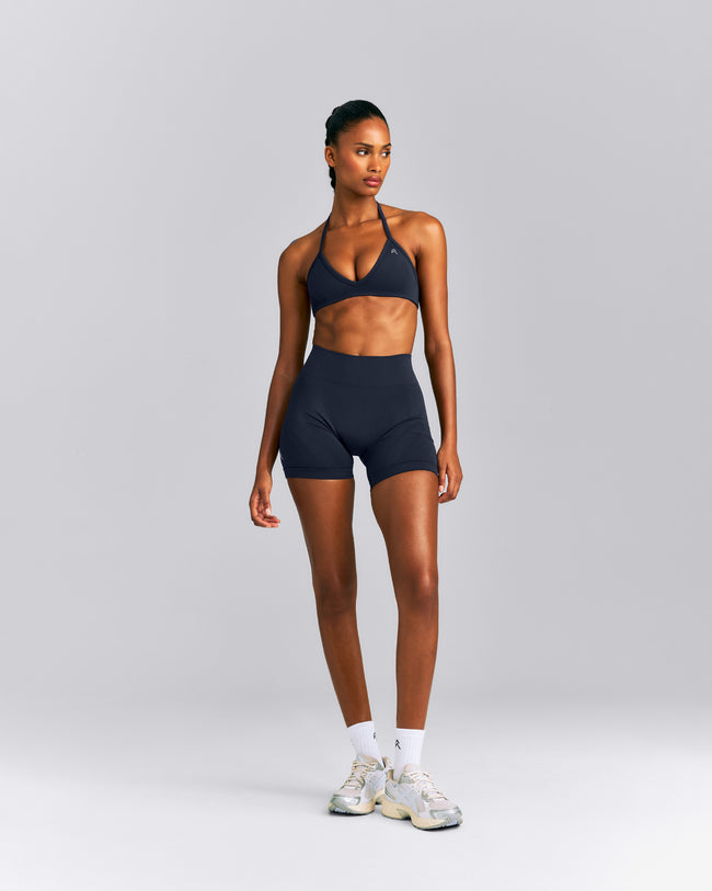 EnhanceLift™ Seamless Minimal Halter Neck Bralette | True Blue