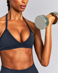 EnhanceLift™ Seamless Minimal Halter Neck Bralette | True Blue