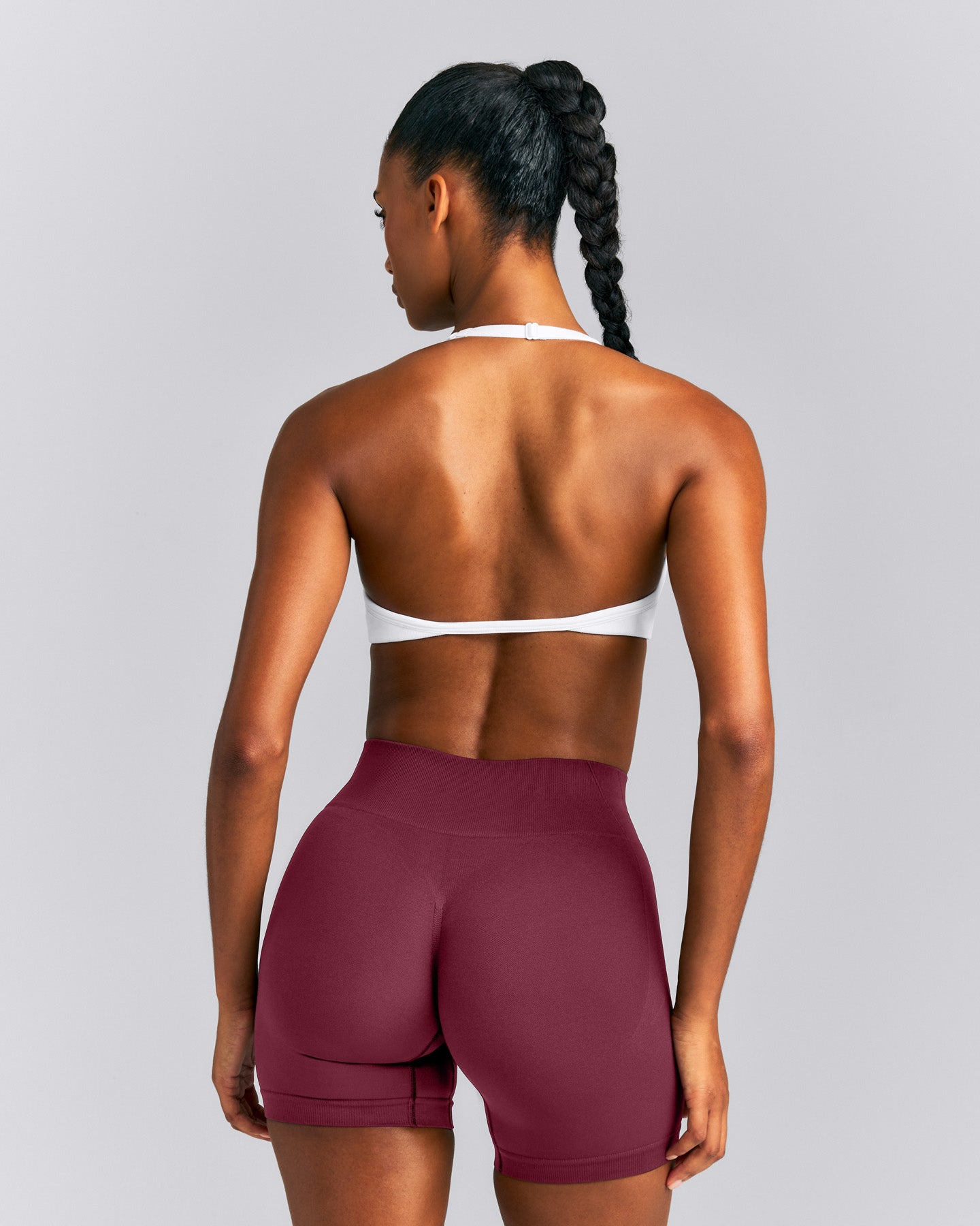 EnhanceLift™ Seamless Minimal Halter Neck Bralette | White