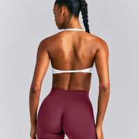 EnhanceLift™ Seamless Minimal Halter Neck Bralette | White
