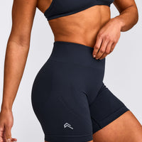 EnhanceLift™ Seamless Shorts with Grey Logo | True Blue