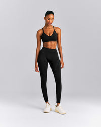 EnhanceLift™ Seamless Strappy Sports Bra | Black