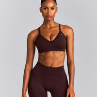 EnhanceLift™ Seamless Strappy Sports Bra | Plum Brown