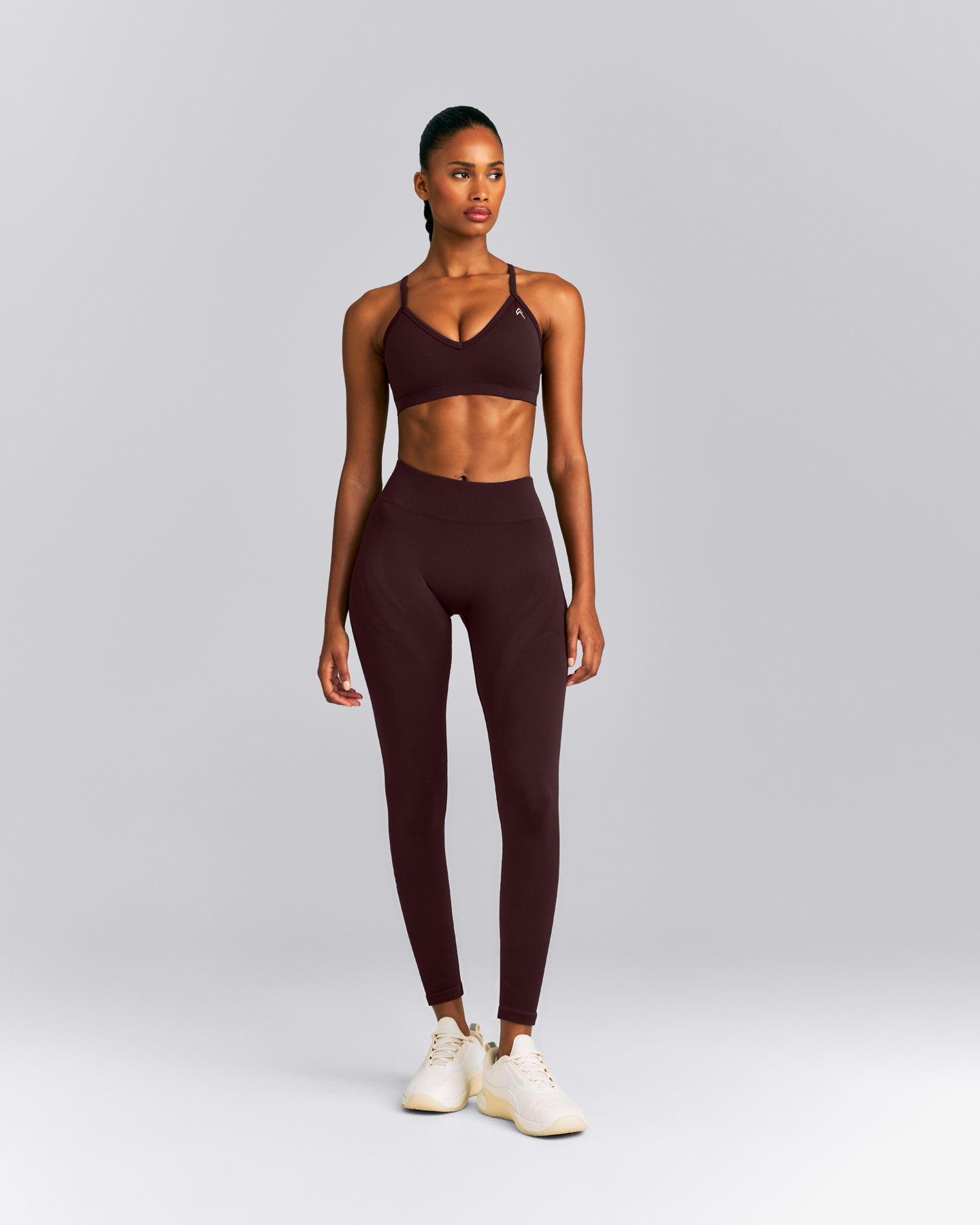 EnhanceLift™ Seamless Strappy Sports Bra New Branding | Plum Brown