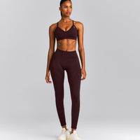 EnhanceLift™ Seamless Strappy Sports Bra New Branding | Plum Brown