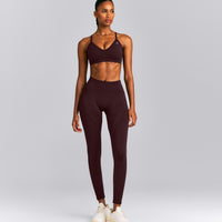 EnhanceLift™ Seamless Strappy Sports Bra | Plum Brown