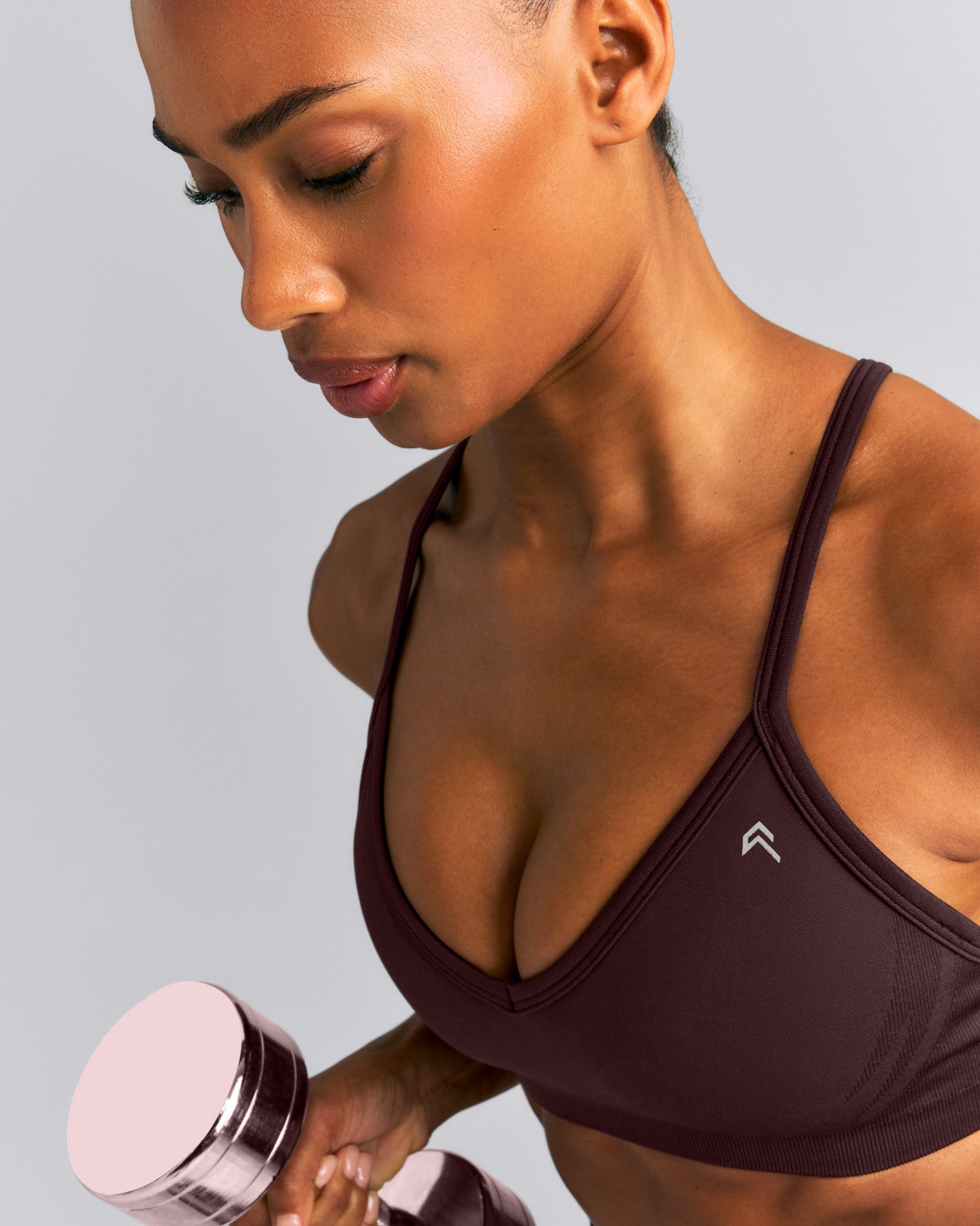 EnhanceLift™ Seamless Strappy Sports Bra | Plum Brown