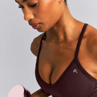 EnhanceLift™ Seamless Strappy Sports Bra | Plum Brown