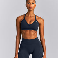 EnhanceLift™ Seamless Strappy Sports Bra New Branding | True Blue