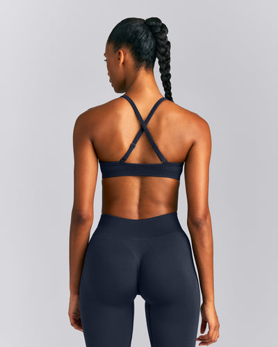 EnhanceLift™ Seamless Strappy Sports Bra | True Blue