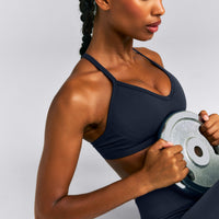 EnhanceLift™ Seamless Strappy Sports Bra New Branding | True Blue