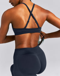 EnhanceLift™ Seamless Strappy Sports Bra | True Blue