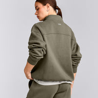 Foundations Cosy 1/4 Zip Sweatshirt | Alpine Green