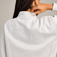 Foundations Cosy 1/4 Zip Sweatshirt | Light Grey Marl