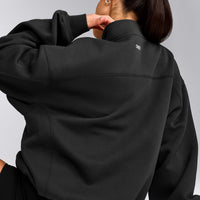 Foundations Cosy 1/4 Zip Sweatshirt | Soft Black