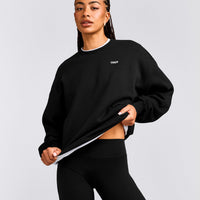 Foundations Cosy Crew Neck Sweatshirt | Black