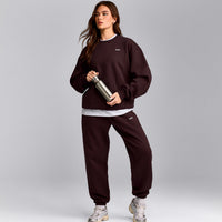 Foundations Cosy Crew Neck Sweatshirt | Plum Brown