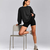 Foundations Cosy Crew Neck Sweatshirt | Soft Black